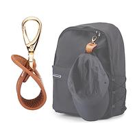 Barefoot Caribou Hat Clip for Travel, Hands-Free Bag, Backpack, Purse, and Hiking Gear Clip-on Holder Strap for Baseball, Snapback, and Ponytail Caps, Brown, One Size