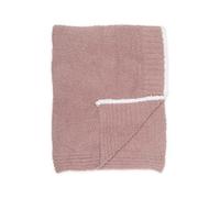 Barefoot Dreams Contrast Trim Throw Blanket 45" x 60" (Vintage Rose/White)