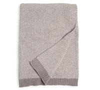 Barefoot Dreams CozyChic Microstripe Throw Blanket (Beach Rock/Almond) 45" x 60"