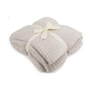Barefoot Dreams CozyChic Ribbed Throw Almond 54""x72""