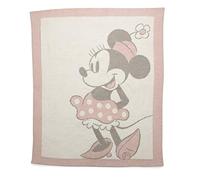 Barefoot Dreams CozyChic Vintage Minnie Mouse Baby Blanket, Size 32" x 40" - Dusty Rose