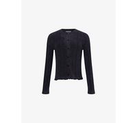 Barefoot Dreams Womens Barefoot Dreams Cozychic Ultra Lite® Cable Knit Cardigan Black XS