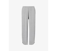 Barefoot Dreams Womens Barefoot Dreams Curved-Hem Wide-Leg Mid-Rise Jersey Trousers Dark Heather Gray S
