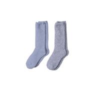 Barefoot Dreams Women's CozyChic 2 Pair Sock Set, Snow Drop Multi, One size