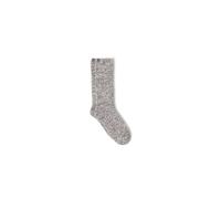 Barefoot Dreams Women's CozyChic Heathered Socks, Charcoal-white, Large-X-Large