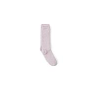 Barefoot Dreams Women's CozyChic Heathered Socks, Dusty Rose-White, X-Large (Pack of 2)