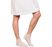 Barefoot Dreams Womens Cozychic Heathered Tennis Socks, Heathered Stone, One size
