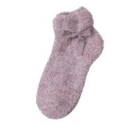 Barefoot Dreams womens Cozychic Heathered Tennis Socks, Heathered Teaberry, One size