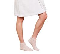 Barefoot Dreams Women's CozyChic Heathered Tennis Socks, Heathered Willow-white, One size