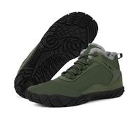 Barefoot Hiking Boots for Winter, Womens Mens Slip On Snow Boots Zero Drop Minimalist Walking Boots Waterproof Warm Fur Lined Boots Unisex Five Finger Hike Shoes for Winter Hiking Outdoor