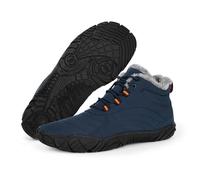 Barefoot Hiking Boots for Winter, Womens Mens Slip On Snow Boots Zero Drop Minimalist Walking Boots Waterproof Warm Fur Lined Boots Unisex Five Finger Hike Shoes for Winter Hiking Outdoor