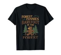 Barefoot in The Forest Bear Graphic Print T-Shirt