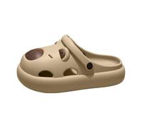 Barefoot Sandals Womens,Comfortable Summer Style Sandals for Women with Sole and Fixed Design Mid Heel Residential Footwear Khaki