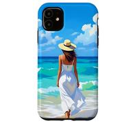 Barefoot Serenity A Woman Walks On the Beach Case for iPhone 11