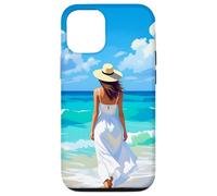 Barefoot Serenity A Woman Walks On the Beach Case for iPhone 12/12 Pro