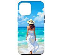 Barefoot Serenity A Woman Walks On the Beach Case for iPhone 12 Pro Max