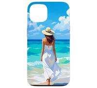 Barefoot Serenity A Woman Walks On the Beach Case for iPhone 13