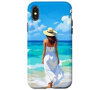 Barefoot Serenity A Woman Walks On the Beach Case for iPhone X/XS