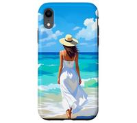 Barefoot Serenity A Woman Walks On the Beach Case for iPhone XR