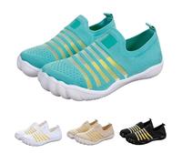 Barefoot Shoes for Women UK 7.5 Wide Width Barefoot Knit Flats Round Toe Slip On Loafers Wide Toe Box Comfort Tennis Shoes Sneakers Green Footwear