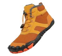 Barefoot Shoes Hike Winter Barefoot Shoes Women Mens Wide Hiking Shoe Boots Outdoor Waterproof Comfortable Non-Slip Warm Lined Sneakers Unisex Trail Walking Shoe (Yellow-a, 9)