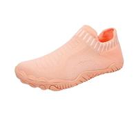 Barefoot Shoes Mens Mesh Lining Breathable Wide Fit Trainers for Men Non-Slip Quick Dry Water Shoes Mens Air Cushion Comfortable Work Trainers Anti-Smashing Puncture Proof Sturdy Grip Pink