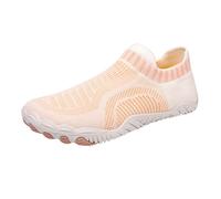 Barefoot Shoes Mens Non-Slip Quick Dry Water Shoes Mens Mesh Lining Breathable Wide Fit Trainers for Men Air Cushion Comfortable Work Trainers Anti-Smashing Puncture Proof Sturdy Grip Orange