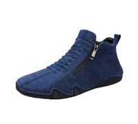 Barefoot Shoes Men's Outdoor Hiking Sports Shoes Waterproof Hiking Shoes Extra Wide Running Shoes High Top Trainers Non-Slip Jogging Shoes Lightweight Trekking Shoes Minimalist Leisure Shoes, blue, 7