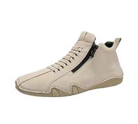 Barefoot Shoes Men's Sports Fitness Shoes Breathable Lightweight Walking Shoe Casual Trainers Non-Slip Casual Trainers Moccasin High Boots With Side Zip Trail Running Sneakers Driving Ankle Boots