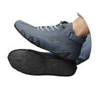 Barefoot Shoes Mens Vogany Orthopedic Walking Boots Alpaca Barefoot Shoes Waterproof Leather Mountain Experts Outdoor Comfort Soft Daily Flats Sneakers Loafers dad Gifts Footwear UK 8.5 Blue