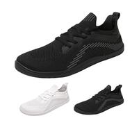 Barefoot Shoes Unisex with Wide Toe Box and Zero-Drop Sole, Non-Slip Wide Barefoot Shoes, Women's Men's Minimalist, Lightweight Trail Running Shoes, Breathable Walking Shoes and Fitness Shoes, black