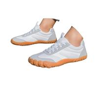 Barefoot Shoes Women Casual Sneakers Wide Toe Box Shoes Zero Drop Barefoot Shoe Breathable Mesh Flat Trainers Lightweight Comfortable Non-Slip Walking Hiking Shoes White