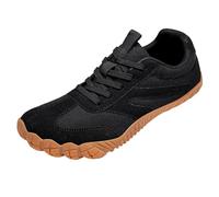 Barefoot Shoes Women Casual Sneakers Wide Toe Box Shoes Zero Drop Barefoot Shoe Breathable Mesh Flat Trainers Lightweight Comfortable Non-Slip Walking Hiking Shoes Black