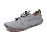 Barefoot Shoes Womens, Quick Dry Water Shoes Men Women, Aqua Beach Sneakers with Wide Toe Box, Non-Slip Rock Climbing Footwear, Swim Surf Diving Hiking Gym, 3-10 UK (Grey, 3.5)