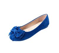 Barefoot Shoes Women's Summer Ballet Flats, Elegant Loafers, Pumps Shoes with Flowers, Single Shoes, Flat Casual Shoes, Casual Slip-On Shoes, Everyday Loafers, Soft Sole Low Shoes, blue, 8.5 UK
