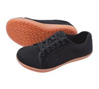 Barefoot Shoes Womens Wide Fit Outdoor Walking Lightweight and Breathable Trainers Zero Drop Sole Minimalist Running Shoes Black Brown UK 4