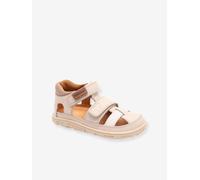 Barefoot VIC touch-fastening sandals for children - BISGAARD sand beige