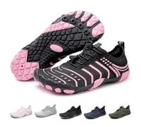 Barefoot Water Shoes Mens Womens Aqua Beach Shoes Quick Drying Sea Shoes for Swimming Pool Surf Diving, Blackpink, 4 UK