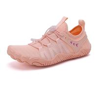 Barefoot Water Shoes Mens Womens Aqua Sea Swim Beach Shoes Mens Surf Quick Dry Ladies Lightweight Sport Wet Pool Diving Unisex Pink