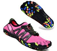 Barefoot Water Shoes Mens Womens Aqua Sea Swim Beach Shoes Mens Surf Quick Dry Ladies Lightweight Sport Wet Pool Diving Unisex Rosered