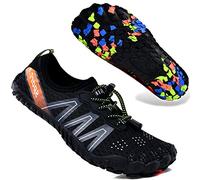 Barefoot Water Shoes Mens Womens Aqua Sea Swim Beach Shoes Mens Surf Quick Dry Ladies Lightweight Sport Wet Pool Diving Unisex Black