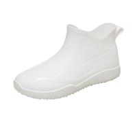 Barefoot Wellington Boots, Men's Ankle Boots, Women's Hiking Boots, Rubber Ankle Boots, Fashion Wellington Boots, Lightweight for Gardening, Agriculture, Fishing, White, 9.5 UK