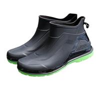 Barefoot Wellington Boots Men's Wide Shaft Half Height Boots Waterproof Rubber Ankle Boots Slip On Rain Boots Comfortable Short Ankle Boots Fashionable Men's Boots Outdoor Thick Bottom Garden Shoes
