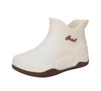 Barefoot Wellington Boots Women's Short Fishing Boots EVA Outdoor Work Shoes Short Shaft Boots Walking With The Dog Summer Galoshes Casual Half Height Short Hikin Women's Breathable Comfortable, White