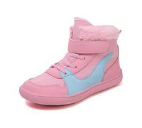 Barefoot Winter Boots Hike Shoes Kids, Waterproof Warm Fur Lined Ankle Winter Barefoot Hiking Boot Boys Girls, Winter Hike Barefoot Non-Slip Footwear Wide Toe Box Boots Unisex Kids