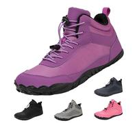 Barefoot Winter Boots Women & Men, Non-Slip & Waterproof Hiking Footwear - Purple, EU 43