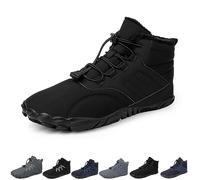Barefoot Winter Outdoor Shoes, Men & Women, Autumn & Winter, Waterproof, Black B, 9 UK