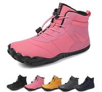 Barefoot Winter Outdoor Shoes - Men & Women, Pink, 9.5 UK, Waterproof