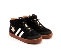 BAREFOOT Wos High Top Sneaker, Black Suede Snow Sporco, 34 EU