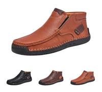 Barefuss Shoes Men's Waterproof Comfort Barefoot Shoes Leather Outdoor Running Sports Shoes Trekking Shoes Barefoot Leather Shoes Business Shoes for Classic Hiking, Driving, Travel, Outdoor, coffee